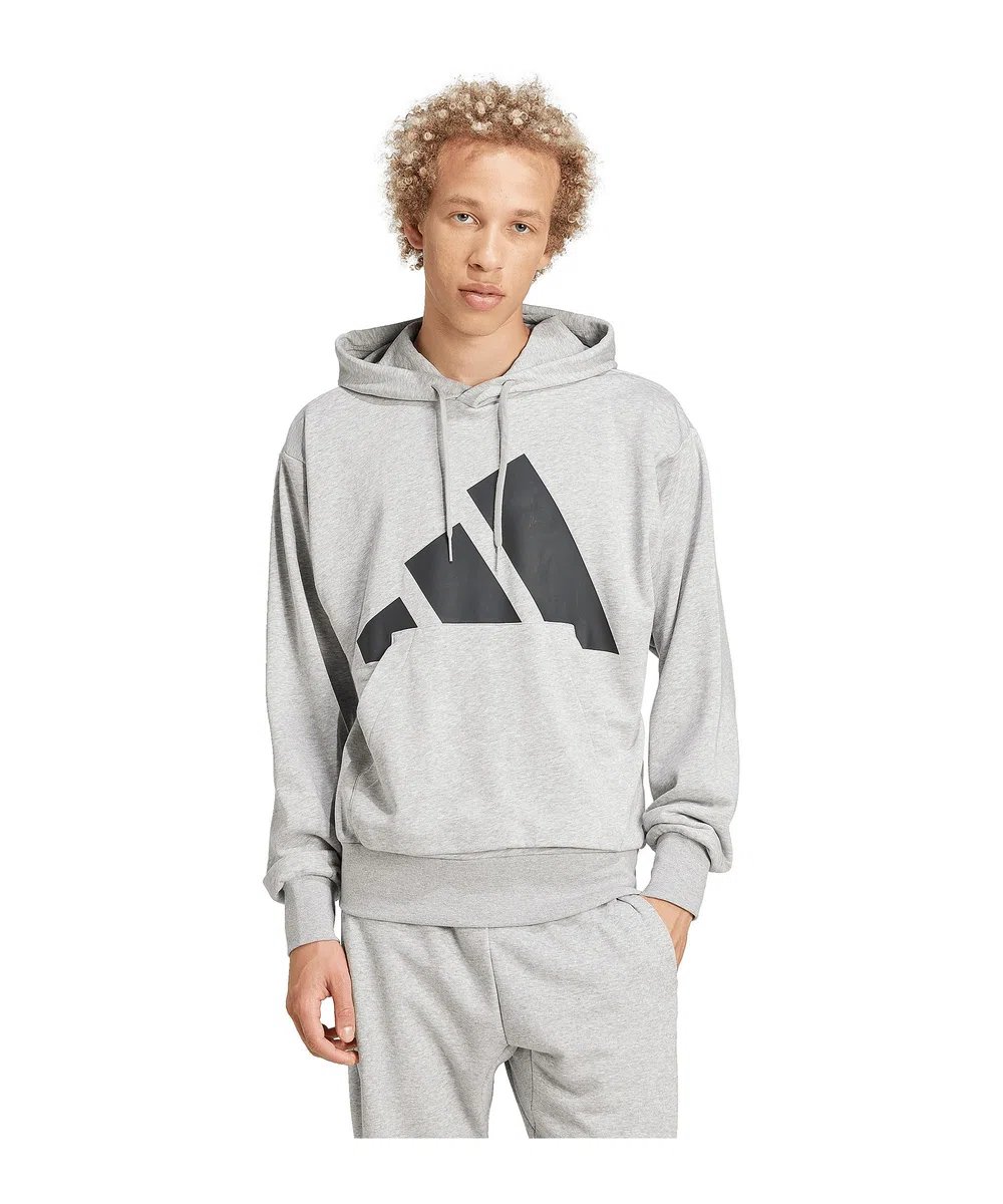 adidas Men Felpa con Cappuccio Essentials French Terry Big Logo
