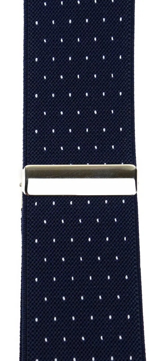 TigerTie - Bretelle unisex a Y con 3 clip molto robuste, a pois, lavorazione di alta qualità, larghezza 35 mm