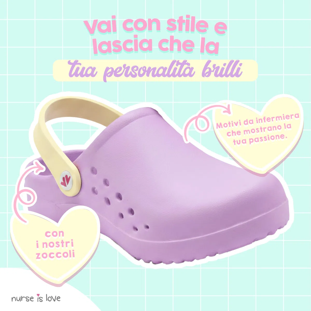 Nurse is Love Sabots Femme - Sabots Eva Légers, Chaussures Casual Mode | Cadeau Original pour Elle | Design Amusant - PT IT