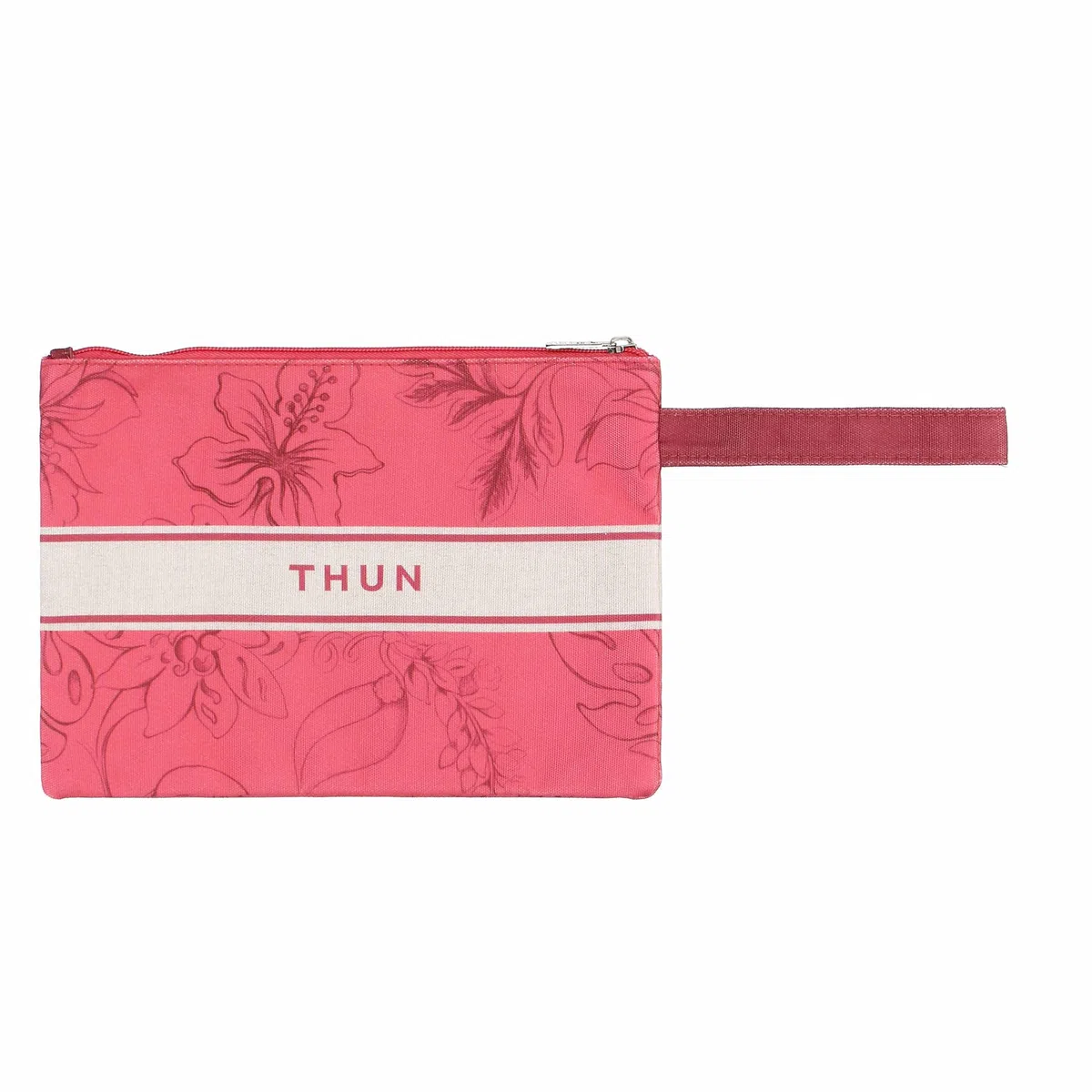 THUN - Borsa mare con pochette e charm Eleganza Esotica - 100% poliestere, Borsa 42X37X14 cm, Pochette 20x28 cm
