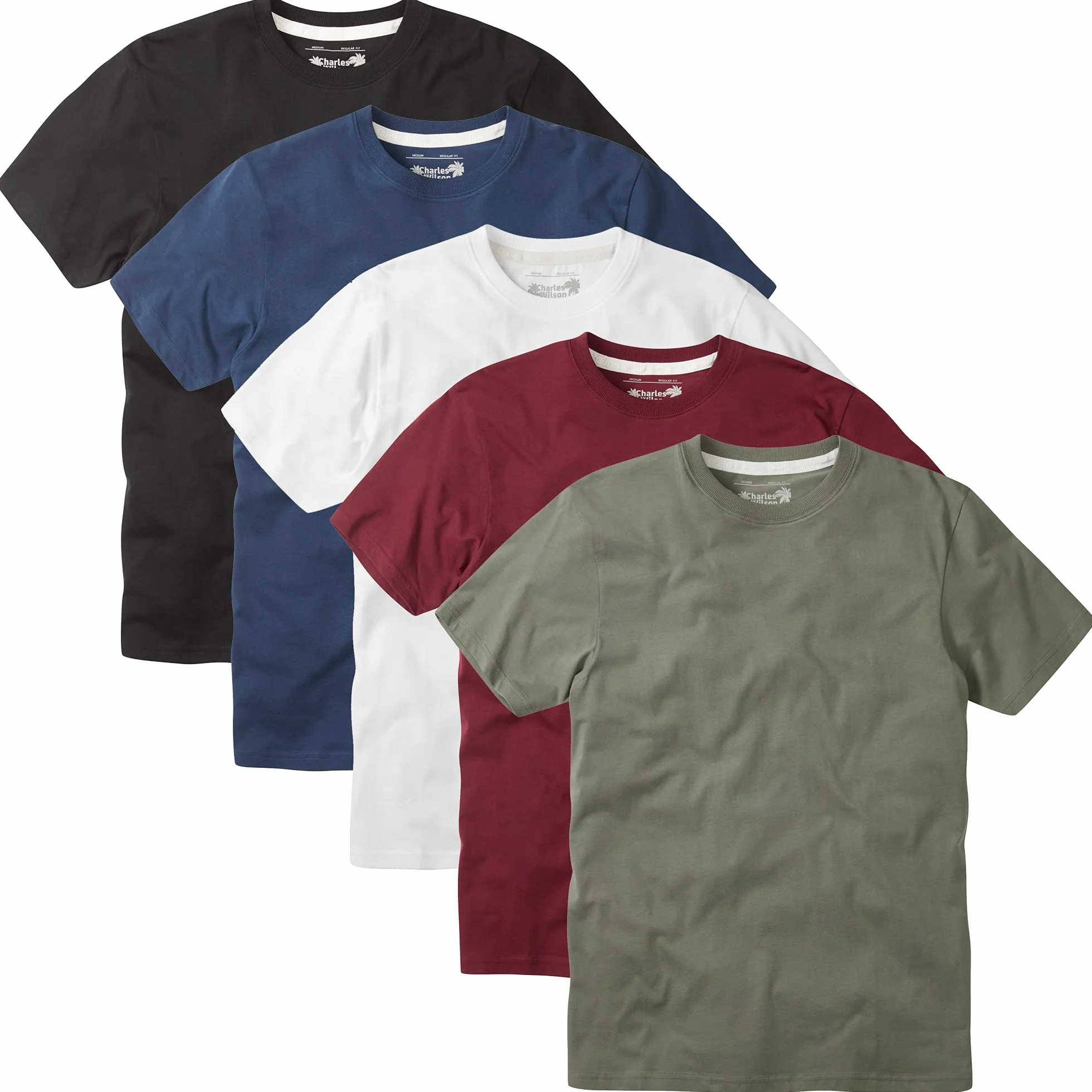 Charles Wilson Confezione da 5 T-Shirt Girocollo Semplice