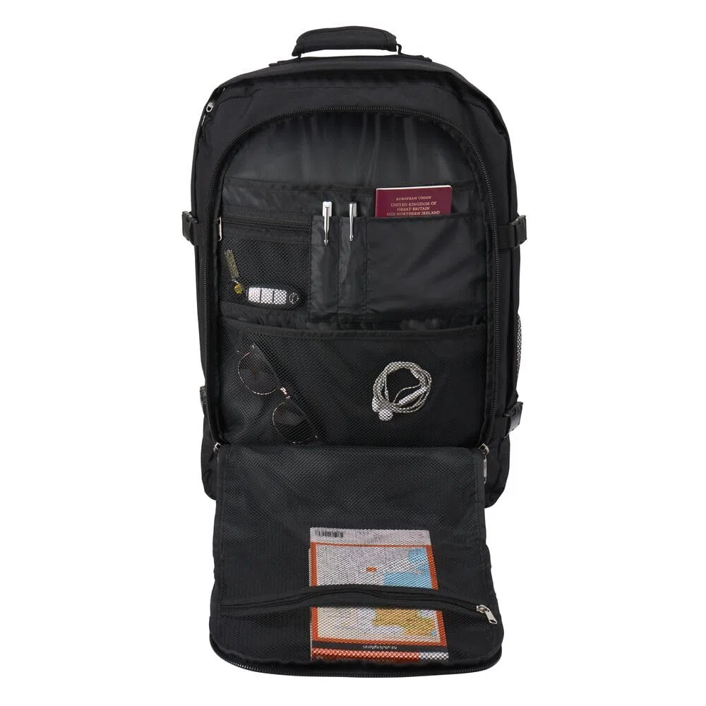 Cabin Max Metz 55x40x20 Zaino da Viaggio Aereo Bagaglio a Mano, Zaini Viaggio, Zaino Aereo - Borsa Per Easyjet, Ryanair, Vueling, WizzAir, Volotea (44L Poliestere Riciclato)