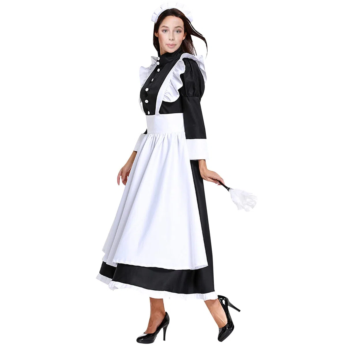 Costume di Halloween da Donna - Abito da Governante Personaggio Cinematografico in Stile Britannico Abito da Uomo E Donna con Gonna Lunga Abito Francese Libro di Monete Medievali