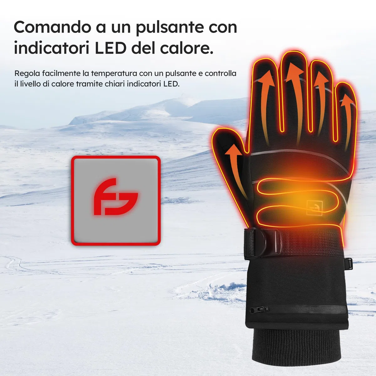 Guanti Riscaldati – Pro – 3 livelli – Guanti elettrici – Resistenti all'acqua e al vento – Guanti riscaldabili ricaricabili – Nero – di Saaf