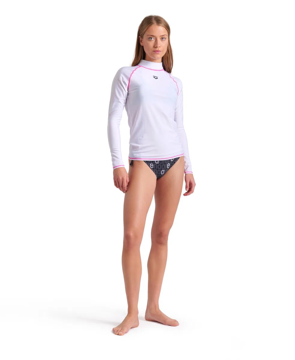 Arena Women's Arena Rash Vest L/S Graphic Rash Guard Shirt Donna