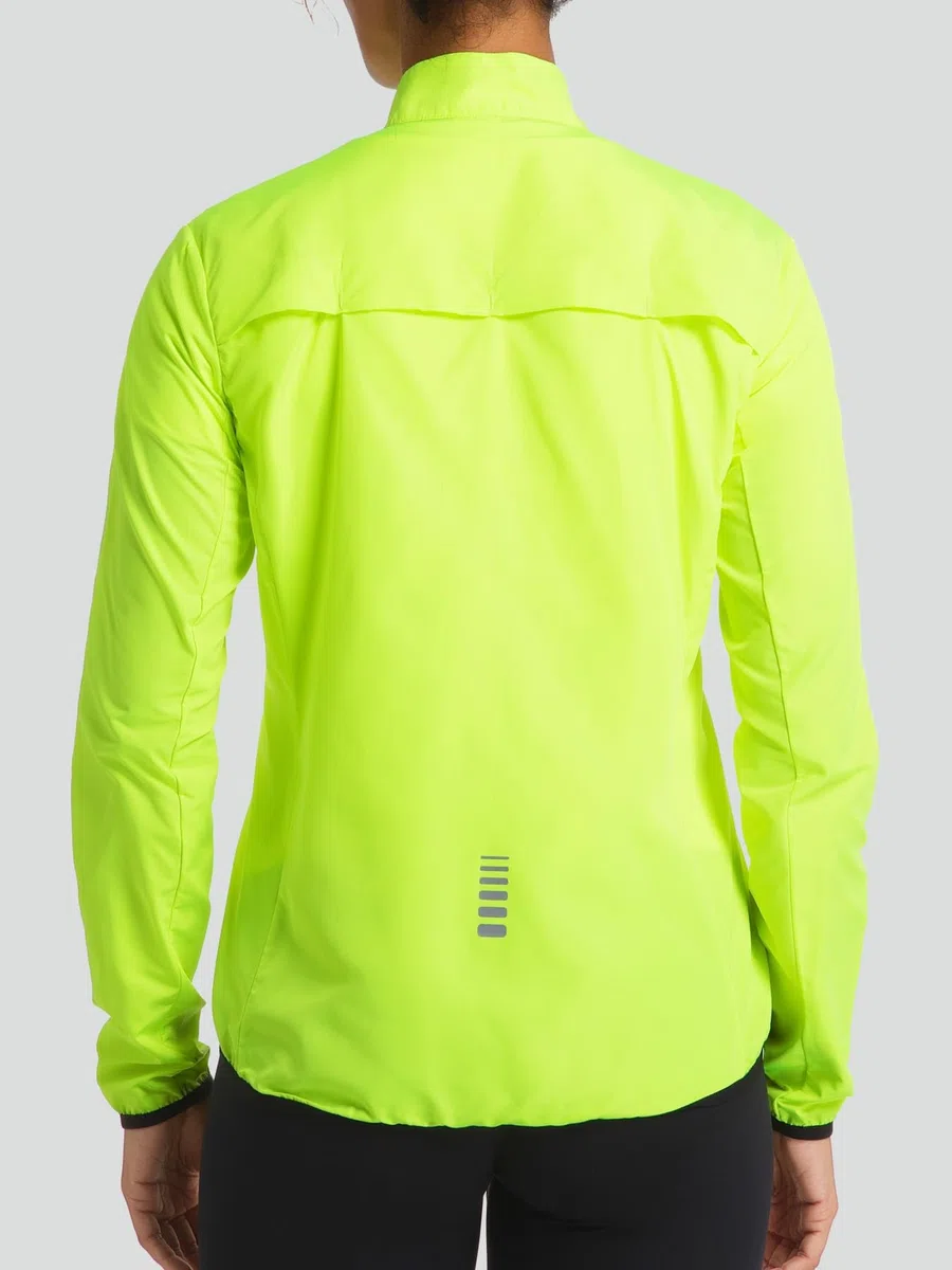 Przewalski Giacca a vento da donna, leggera, antivento e impermeabile, riflettente, con zip completa, 2 tasche con zip, per corsa, ciclismo ed escursionismo