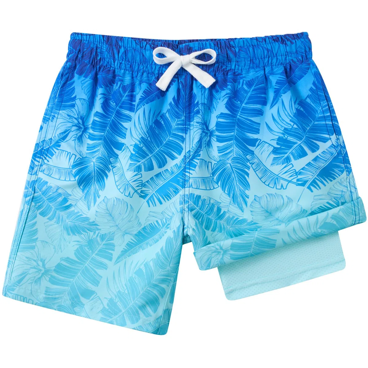 Kids4ever Costume da Bagno per Ragazzi ad Asciugatura Rapida Fodera a Compressione Boxer Anti Sfregamento Costume da Bagno da Spiaggia Pantaloncini da Surf 7-18 Anni