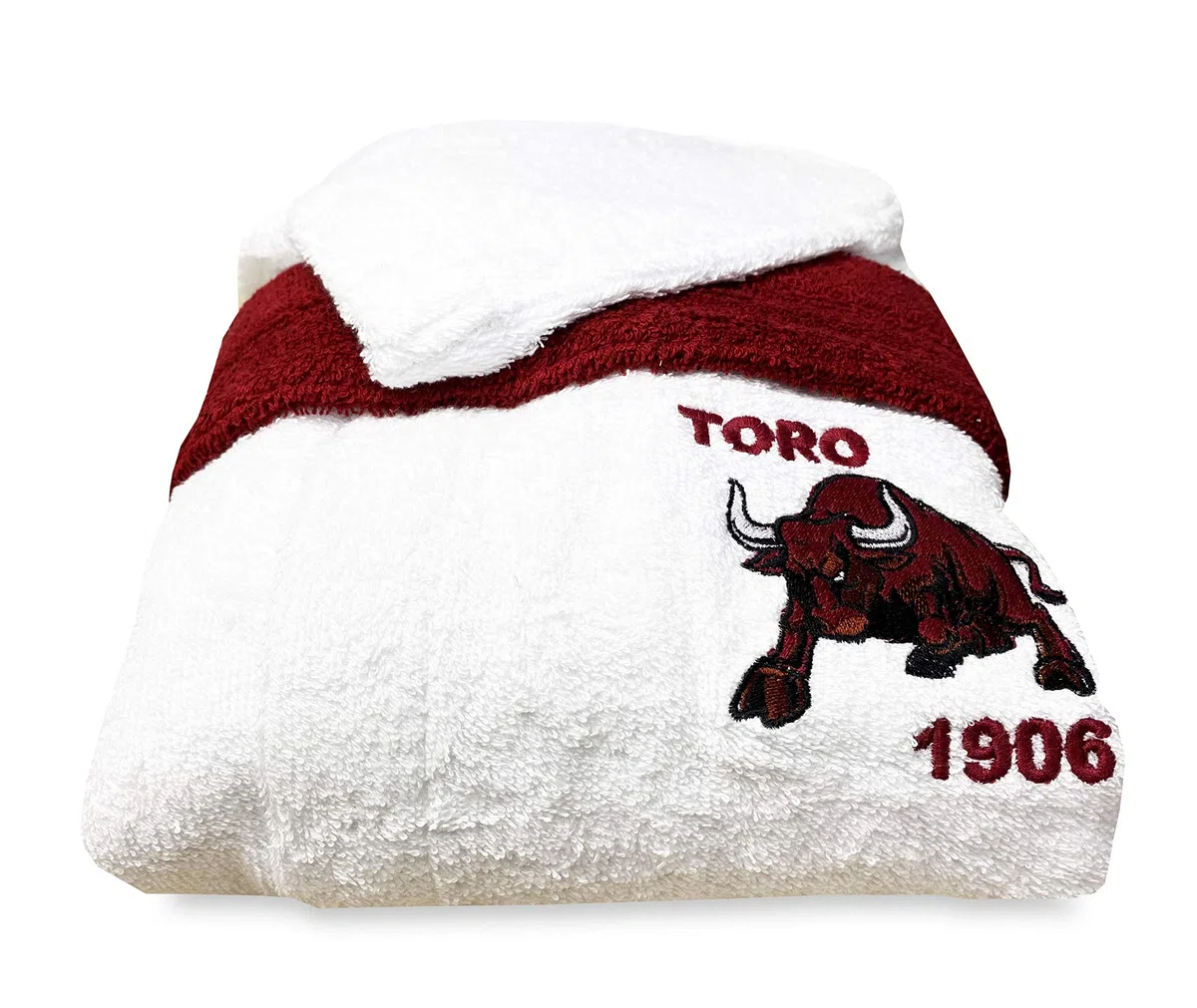 Tex family Accappatoio Toro Torino Calcio Bimbo Bambino Ragazzo in Spugna di Puro Cotone Made in Italy - 12 Anni