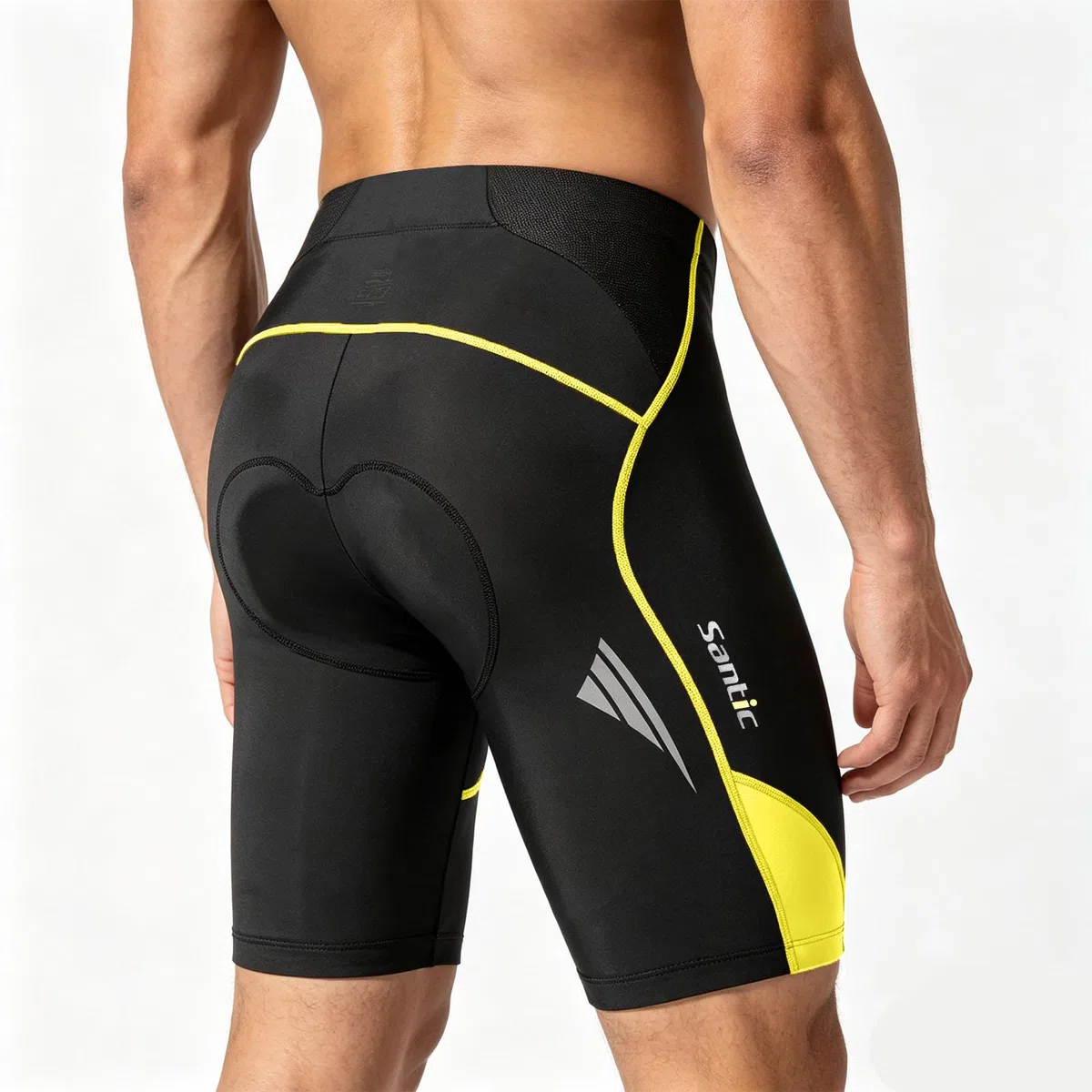 Santic Pantaloncini Ciclismo Uomo Imbottiti Corti Pantaloncini Bicicletta