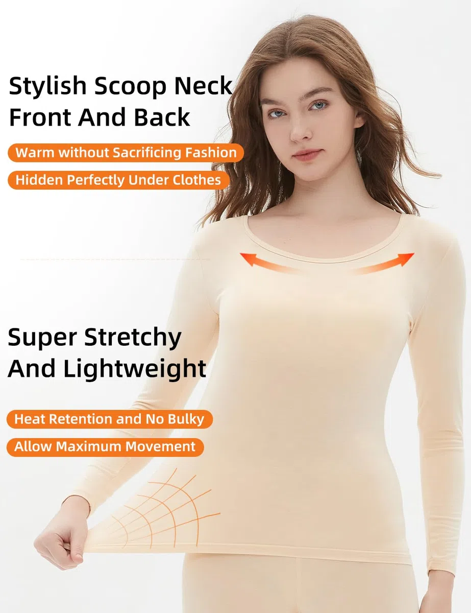 Vinconie Set Intimo Termico Donna Maglia Termica Pantaloni Termici Morbido Invernali