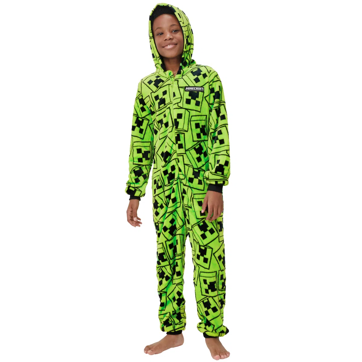 Minecraft Pigiami Interi a Maniche Lunghe per Ragazzi Creeper