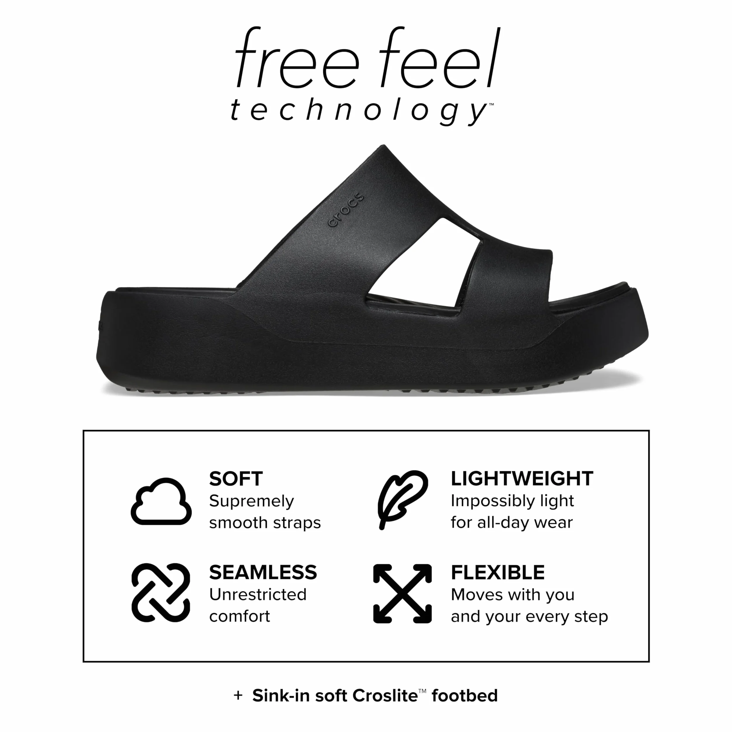 Crocs Getaway Platform H-Strap, Sandali Donna