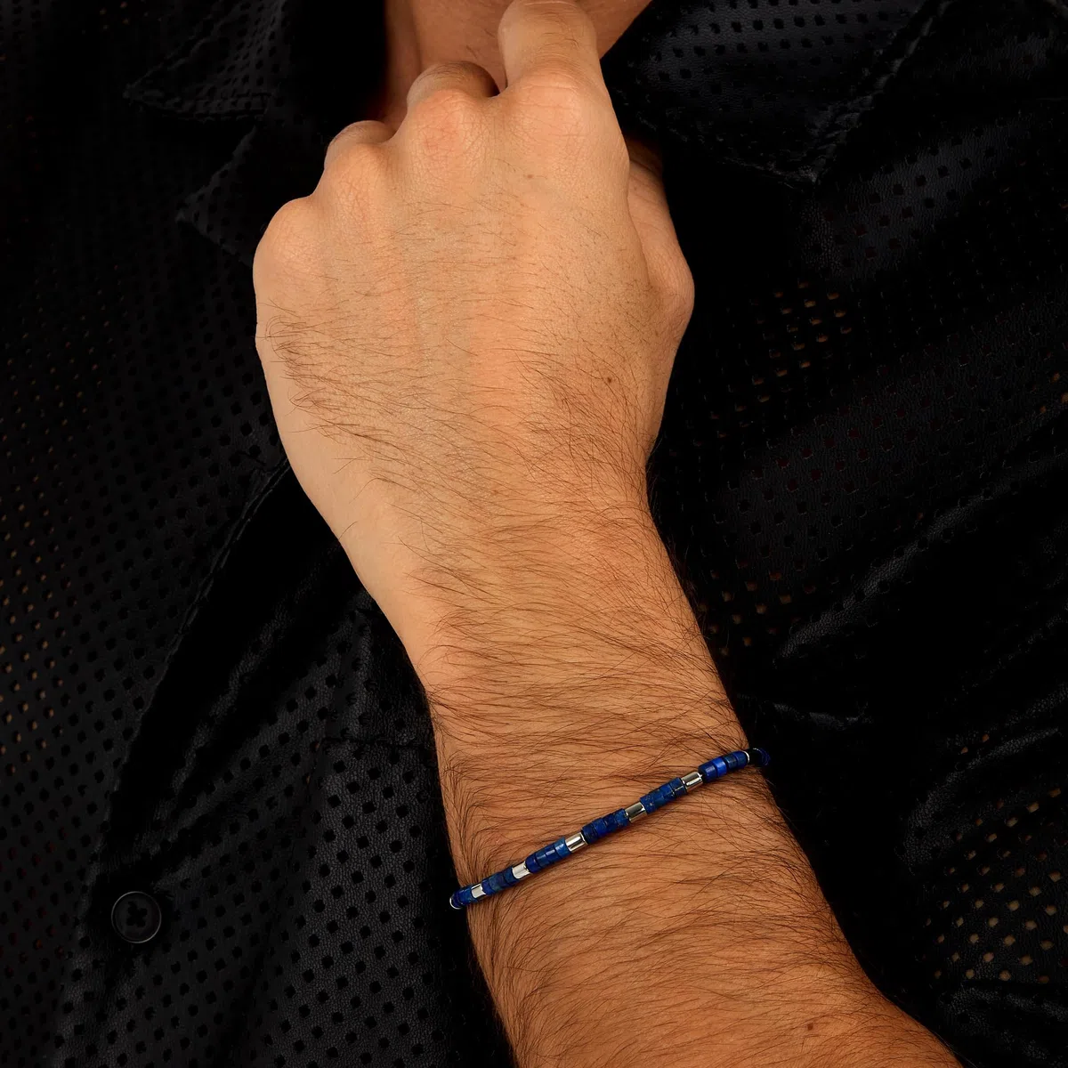 Morellato Bracciale Uomo in Acciaio, Lapislazzuli, Collezione Pietre - S1736