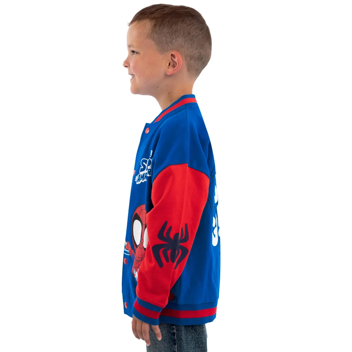 Marvel Giacca Ragazzo Spdiey E Fantastici Amici, Giubbotto Ragazzo Spider-Man, Bomber Jacket Cotone