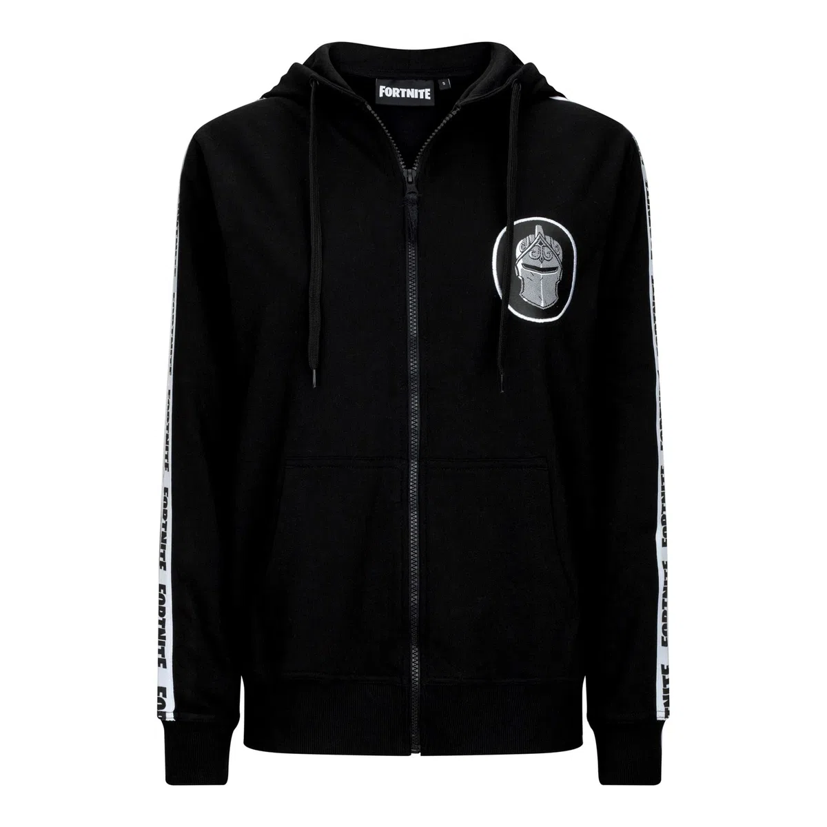 FORTNITE | Giocattoli & Gamers | KNIGHT | Nero | Maniche lunghe | Unisex adulto | Felpa con cappuccio con coulisse | Felpa con cappuccio in cotone da gioco Taglie S-XL