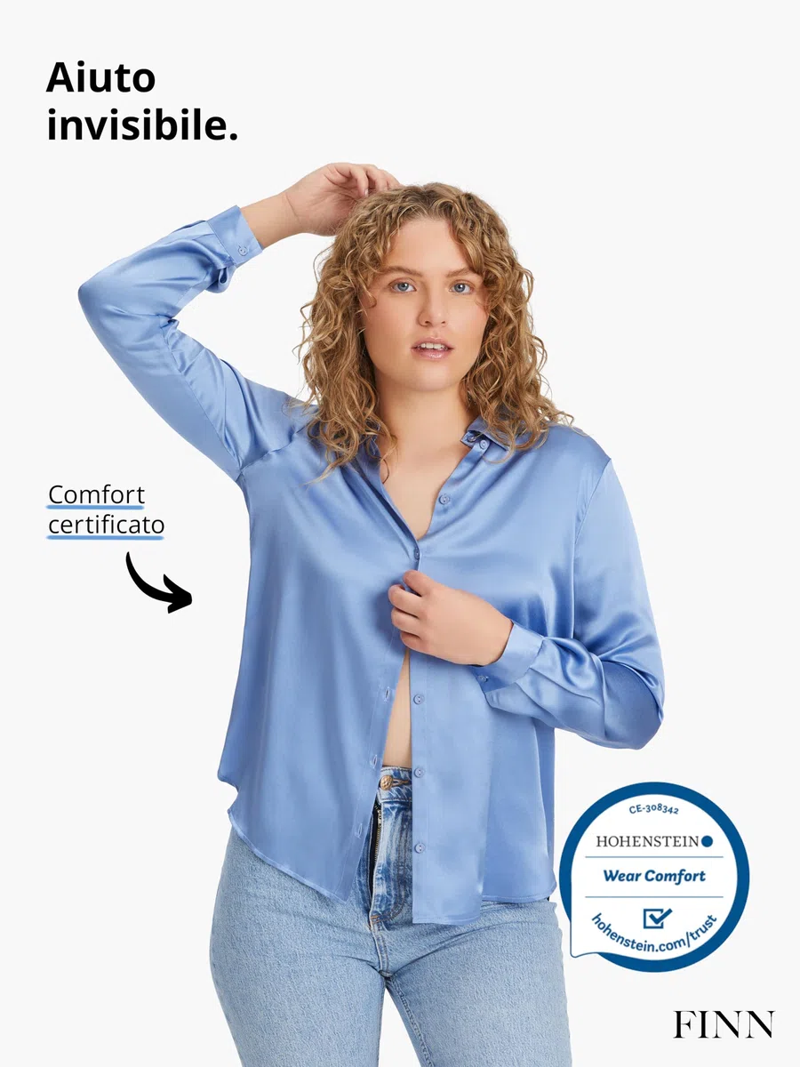 FINN Maglia Intima Anti-Sudore Donna con Assorbenti Ascellari Contro Sudorazione Eccessiva - Canottiera Antisudore con Protezione Garantita Contro Macchie di Sudore e Cattivo Odore