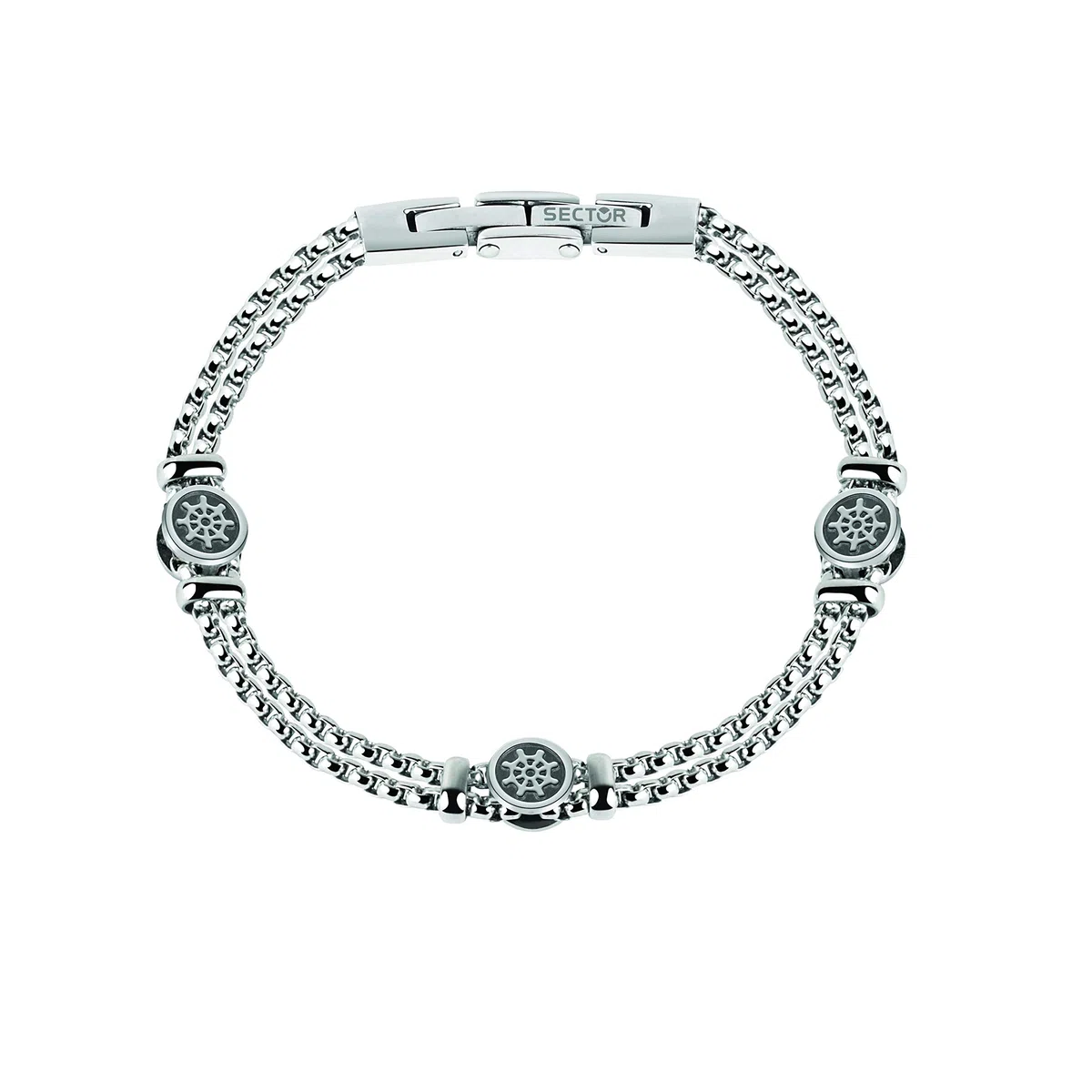 Sector Jewels SADQ34 Bracciale da uomo in acciaio inox inossidabile, 22 cm, senza gemme, 22 centimeters