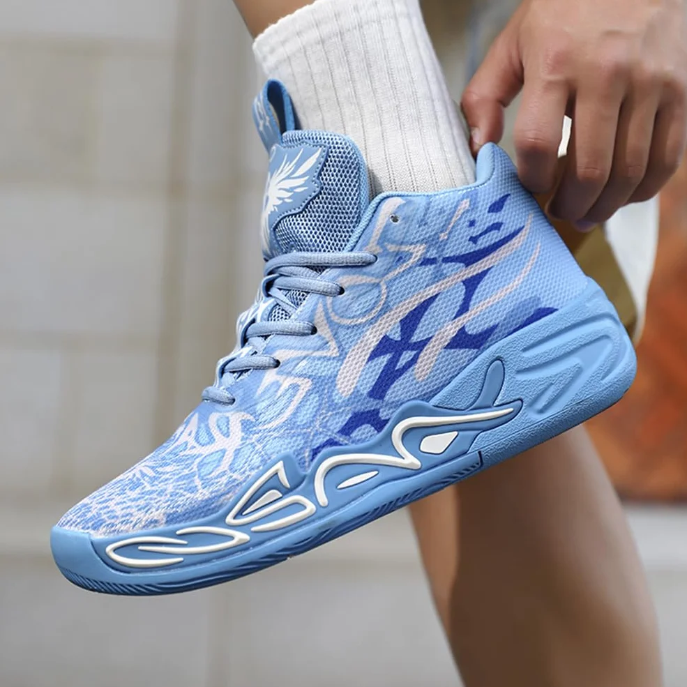 Scarpe da Basket da Uomo Antiscivolo Leggero Scarpe da Basket Alte Scarpe Casual Moda Scarpe Sportive Basket Sneaker Uomo Corsa Scarpe da Ginnastica Sport Outdoor