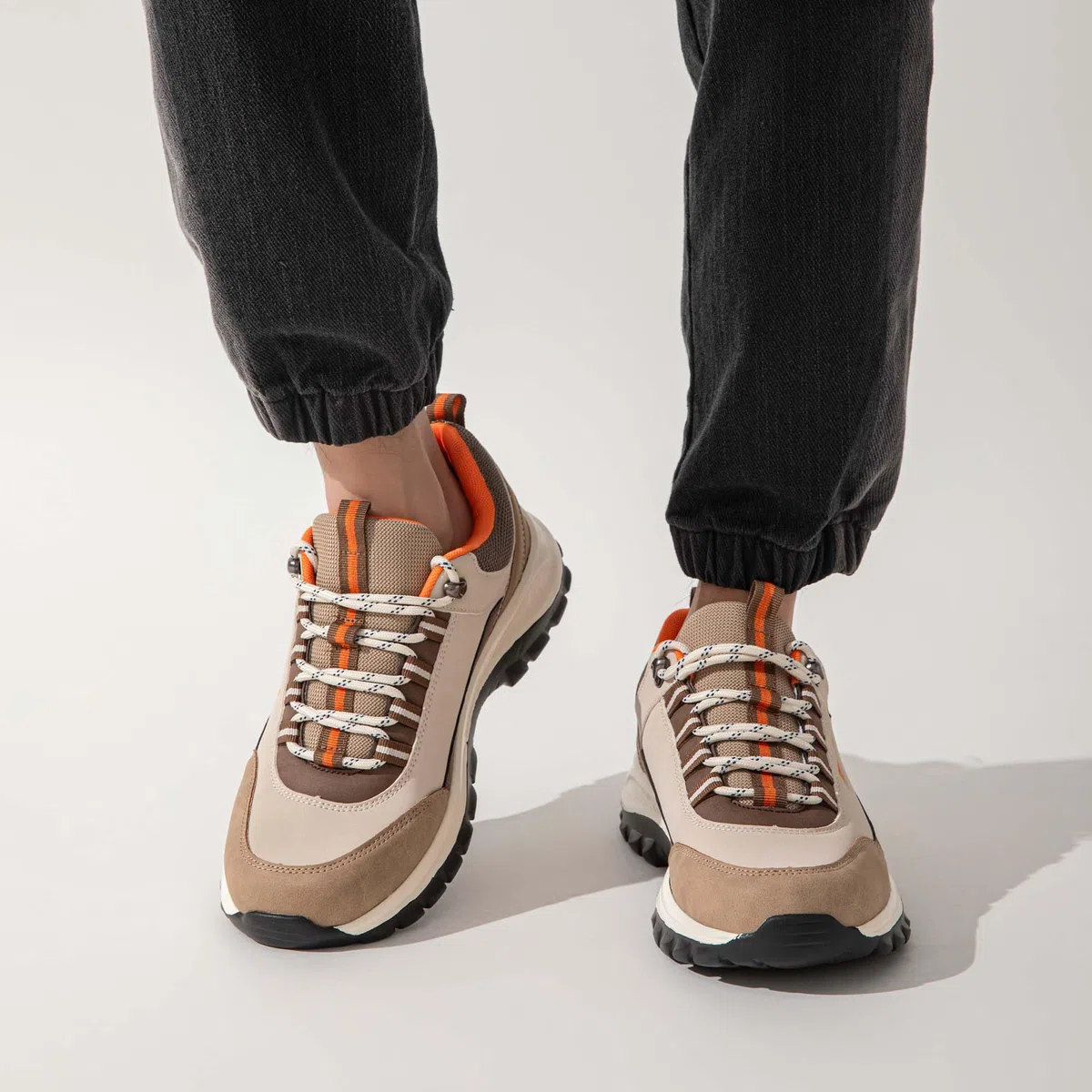 JOMIX Scarpe da Trekking Uomo con Lacci, Scarpe Sportive da Camminata Leggere Antiscivolo Traspiranti per Escursionismo Campeggio Esterno MOS255096