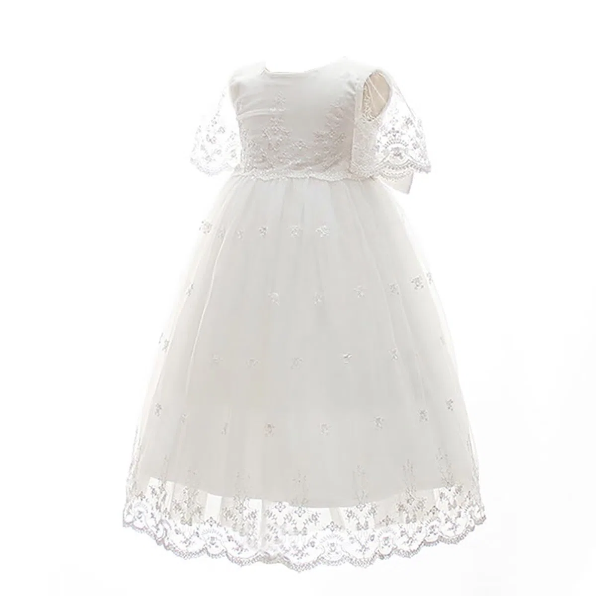 Abito Battesimo Bambina Abiti da Sposa Lunghi Bianchi Abiti da Sposa Formali per Neonati