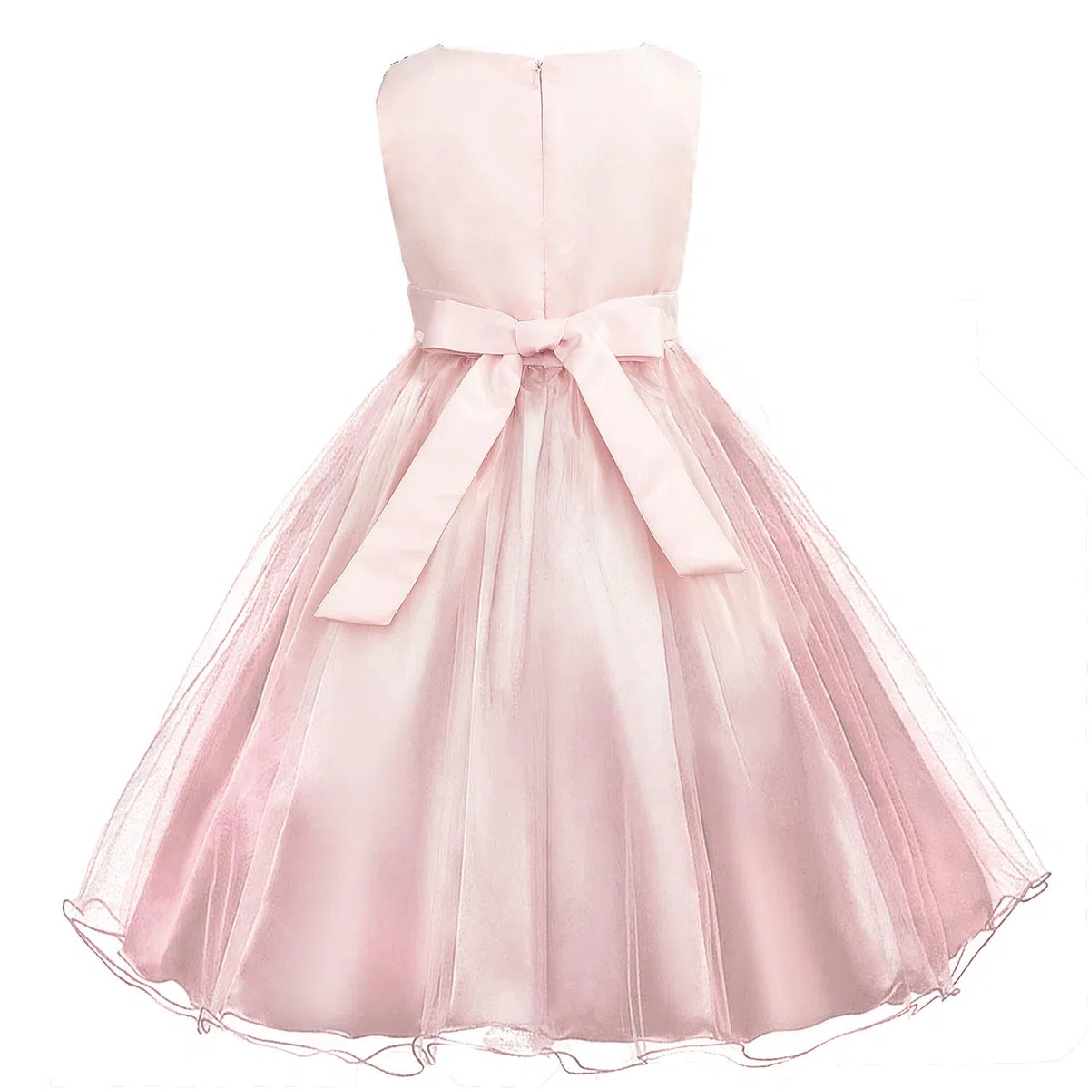 Discoball Vestito da Principessa con Paillettes, in Tulle, con Fiori, per Feste di Compleanno, Matrimoni, Damigelle d'Onore, per Bambine dai 3 ai 12 Anni