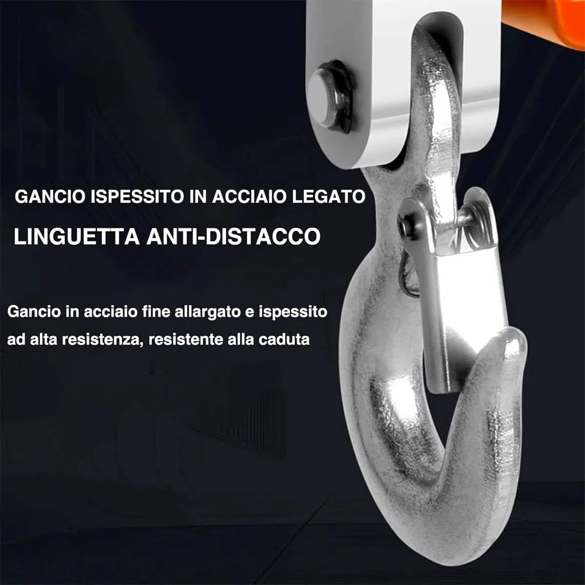 Voltix Bilancia Sospesa Elettronica da 500 kg (1100 Libbre), Bilancia Sospesa Industriale con Sensore Preciso, Mini Bilancia LCD Portatile con Gancio, Bilancia per Valigie (Nero)