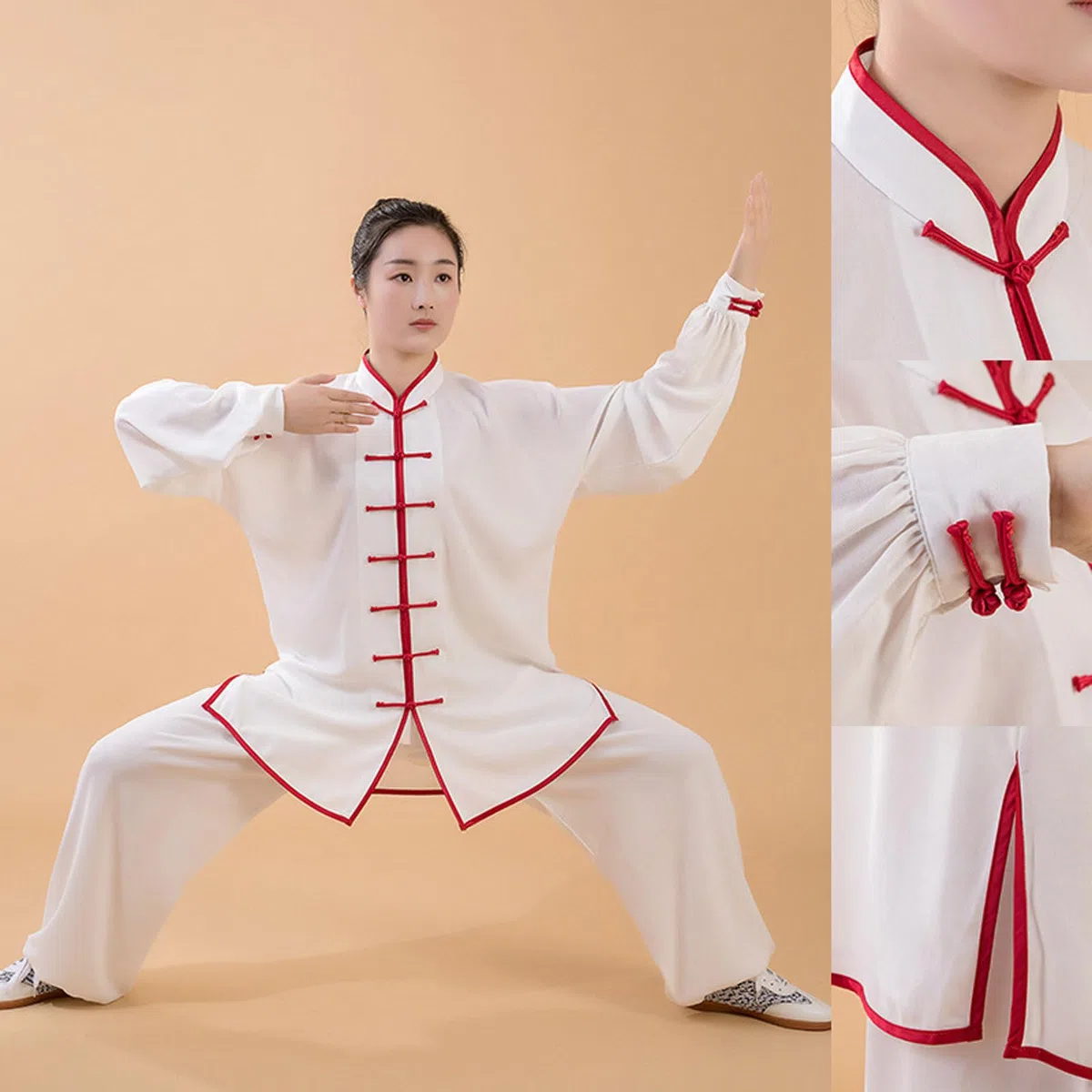Tuta da Donna per Arti Marziali,Abbigliamento per Meditazione e Qigong,Uniformi Tradizionali Cinesi per Tai Chi e Wing Chun,Largo E Comodo,per Gli Esercizi Mattutini Quotidiani