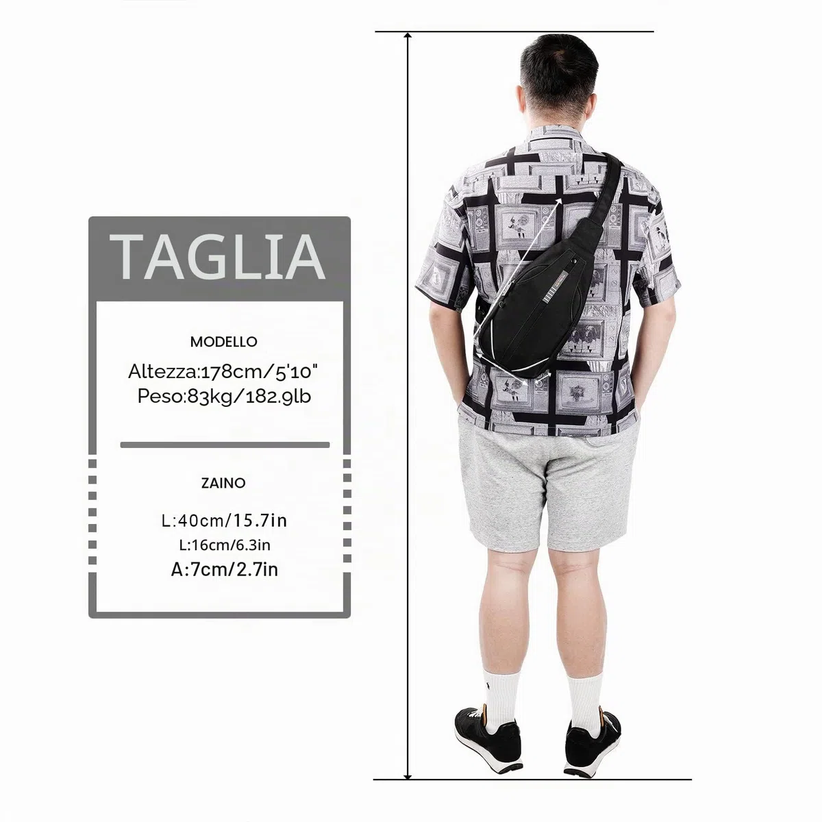 Waterfly Antifurto Zaino Monospalla Borse a Spalla Uomo Donna Sportivo Zaino a Tracolla Monospalla Borsello Petto Sling Bag per Scuola Lavoro Trekking Viaggio Uomo Tracolla