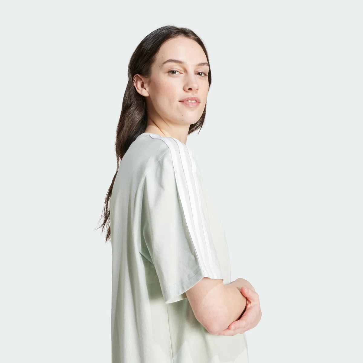 adidas Women Abito Essentials 3-Stripes Single Jersey Boyfriend Tee