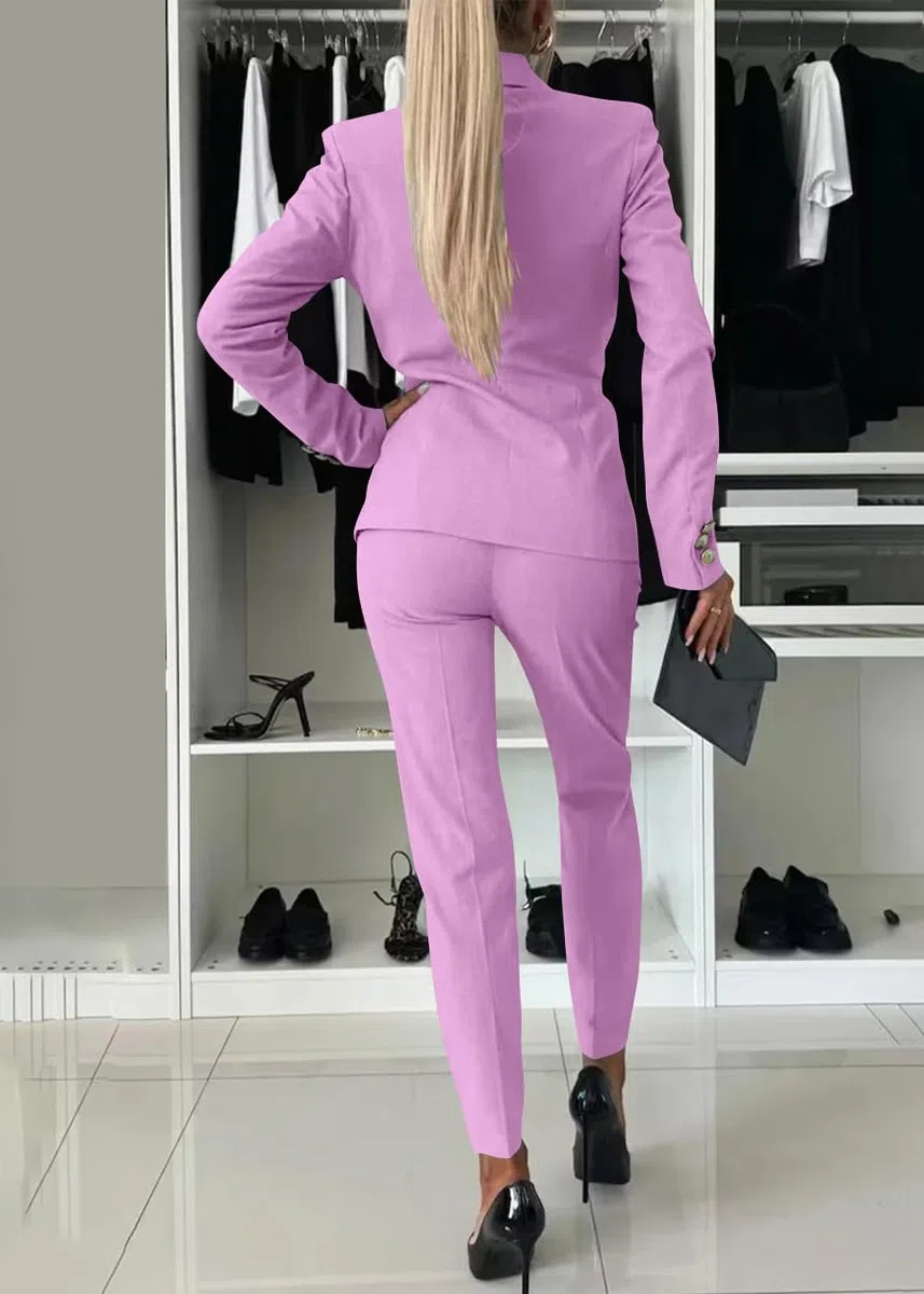 shownicer Tailleur Donna Completo Pantalone Curvy Completo Pantaloni e Giacca Tuta Due Pezzi Ufficio e Lavoro Revers Blazer Tuta Slim Fit Complete Business