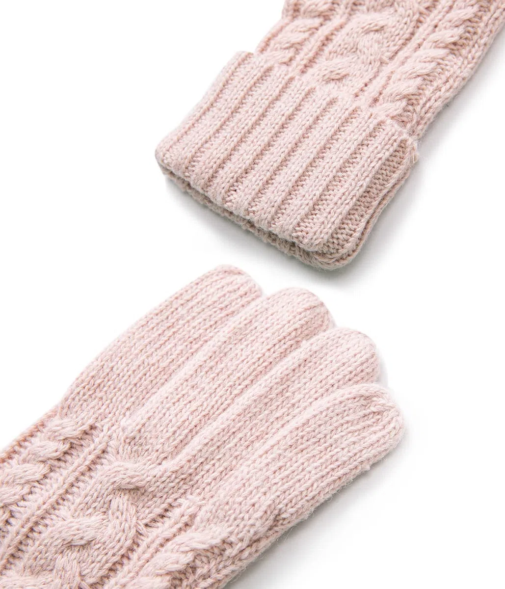 Villand 3 in 1 Cappello di Lana Guanti e Sciarpa Set Invernale da Donna, Cappello Beanie Lavorato a Maglia a Trecce da Donna con Confezione Regalo