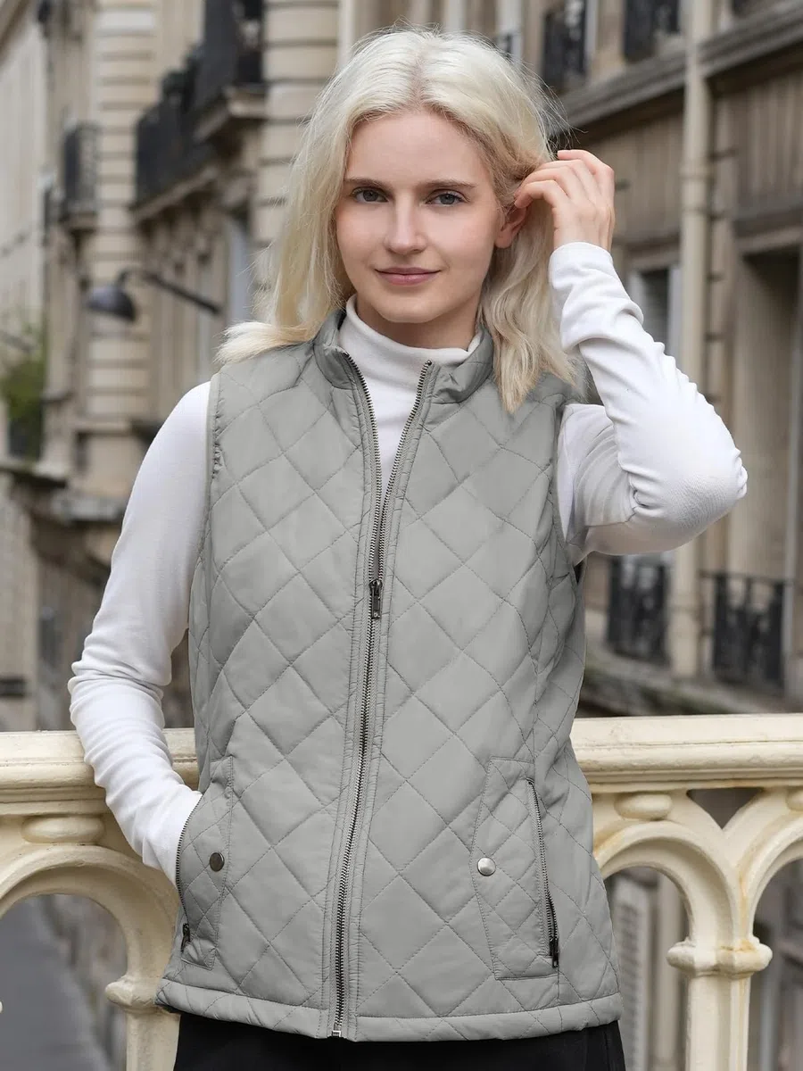 fuinloth Gilet Donna Smanicato Primaverile Autunno Invernale Panciotto Dritto Giacche Leggeri Senza Maniche Giacca