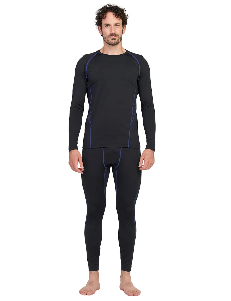 LAPASA Uomo Set Termico Leggero a Compressione in Pile Foderato Strato Base Maglia e Pantaloni Lunghi Invernale M53