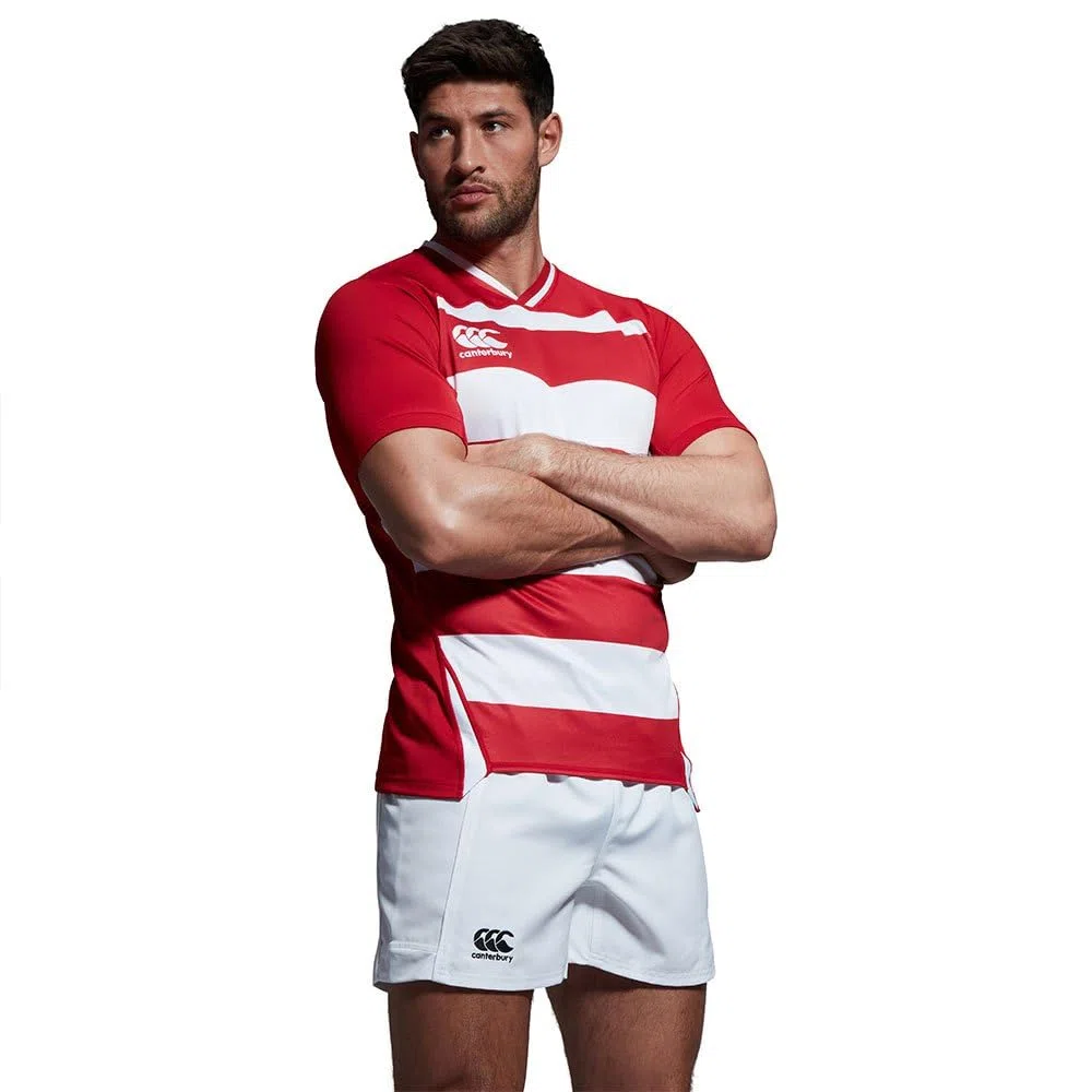Canterbury Vapodri Evader Hooped Rugby Jersey Maglia Tecnica Rugby Uomo (Pacco da 1)