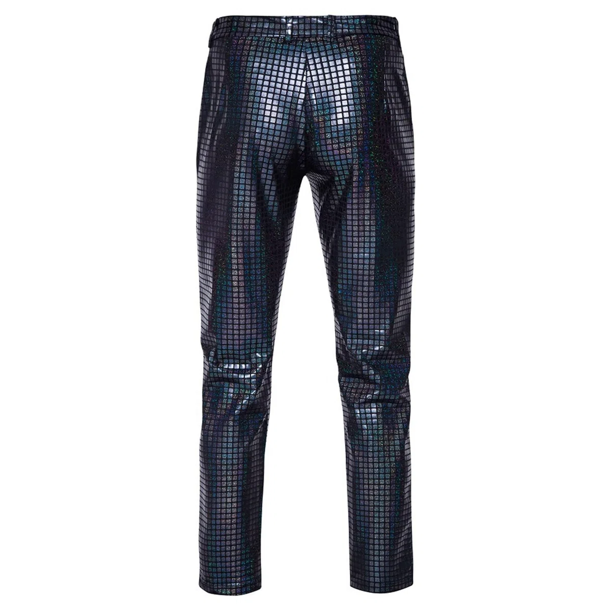 Tuta da uomo con paillettes metallizzate, 2 pezzi, per smoking, completo per ballo, set da uomo con glitter brillanti, palla da discoteca, carnevale