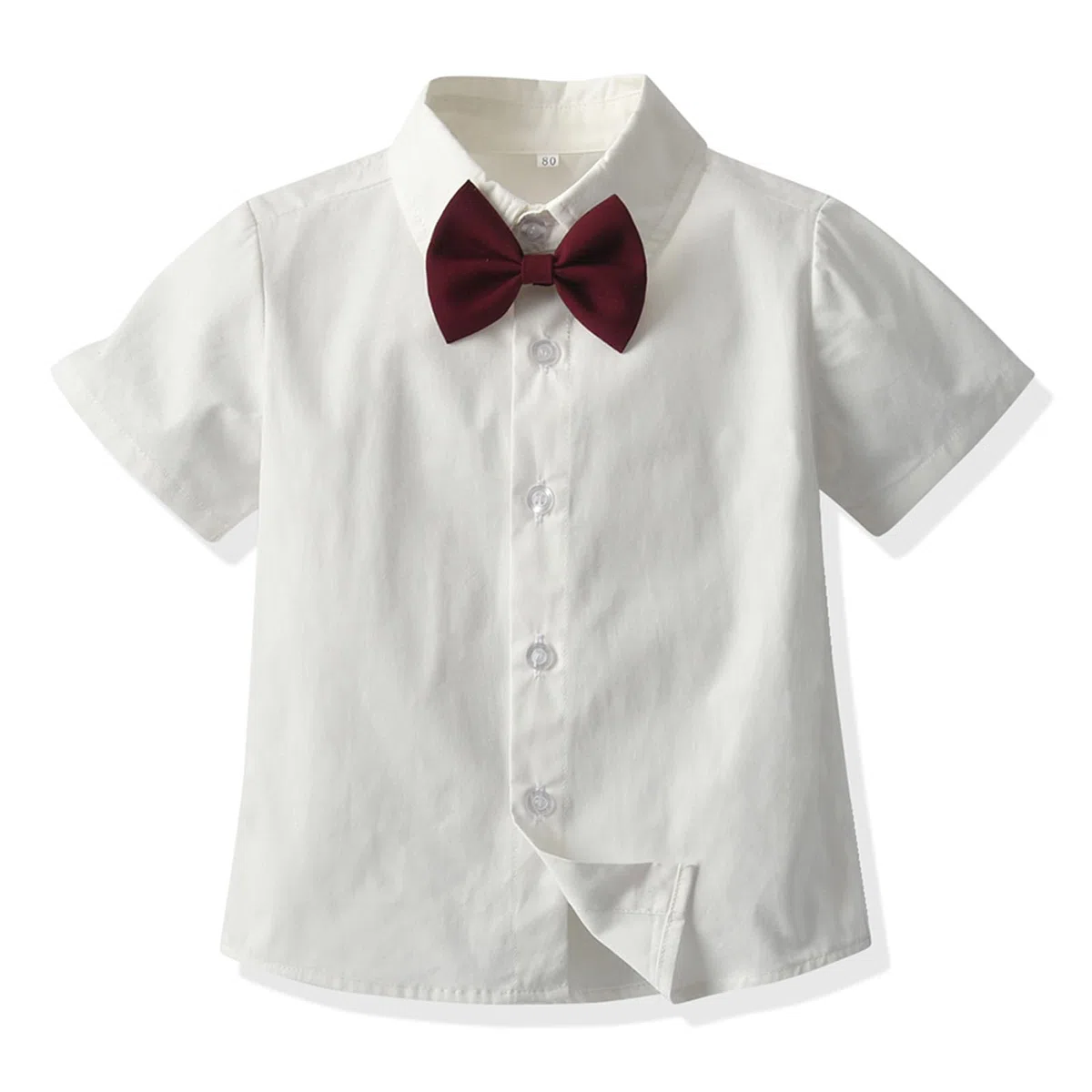 Bimbo Completini e Coordinati Gentiluomo, Completo Cerimonia Bambino Pantaloncini con Bretelle + Camicia e Papillon per Ragazzi