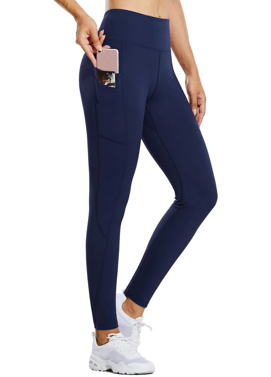 baleaf Leggins Termici Donna Impermeabile Vita Alta Pantaloni Invernali Sportivi Felpati Leggings Caldi Trekking con Tasche