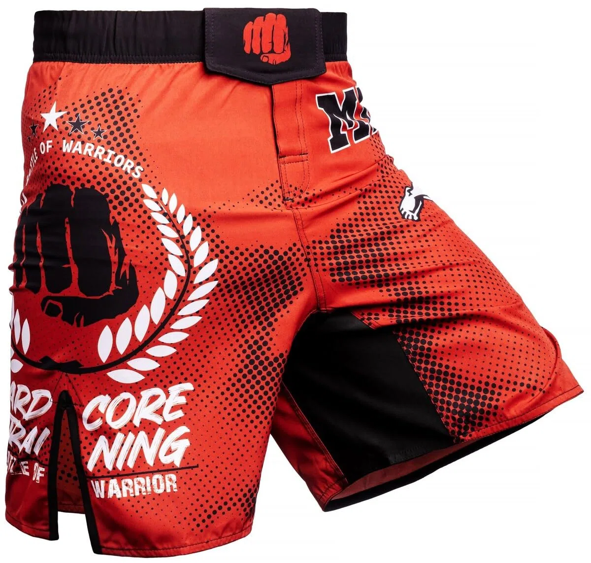 Hardcore Training Fighters Club Fight Shorts Uomo Pantaloncini da Combattimento Arti Marziali MMA BJJ Boxe Muay Thai Grappling Fitness No Gi