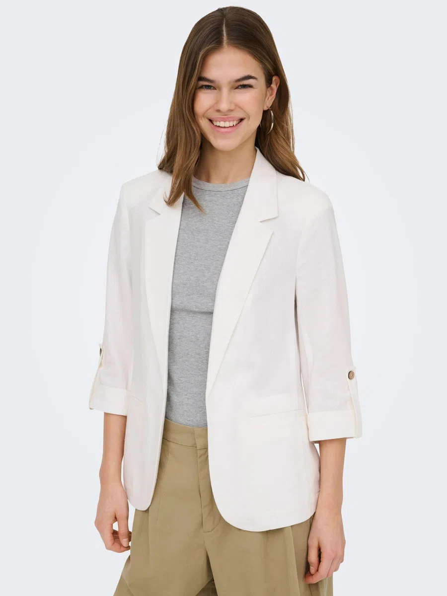 ONLY Onlgoa 3/4 Unline Linen Bl Blazer CC TLR Onlgoa 3/4 Unline Linen Bl Blazer CC TLR Donna (Pacco da 1)