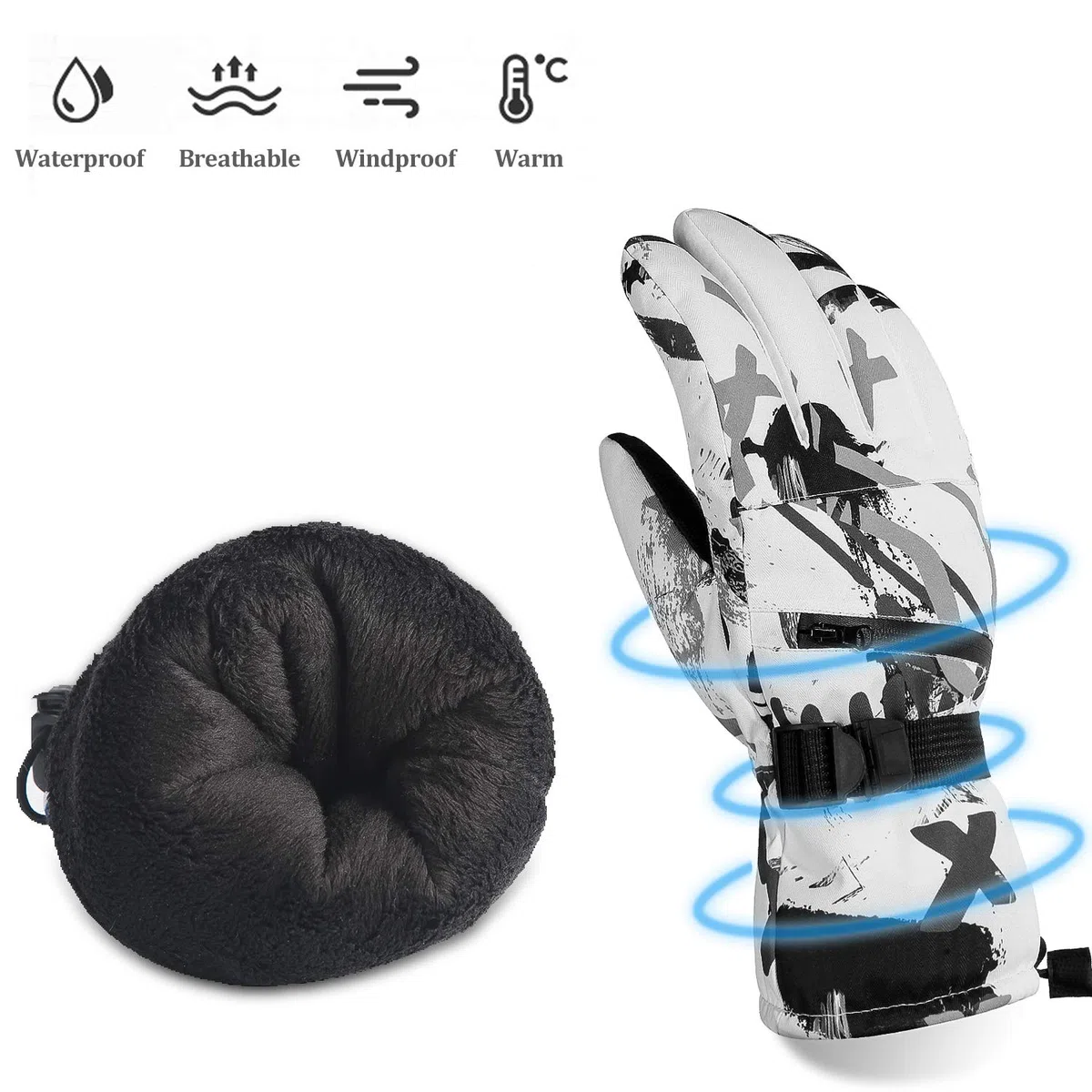 TRILINK Guanti da Sci Termici per Uomo e Donna【Compatibili con Touch Screen】 Guanti Invernali per Snowboard, Ciclismo, Alpinismo, Ciclismo, Trekking e Sport Invernali all’Aperto