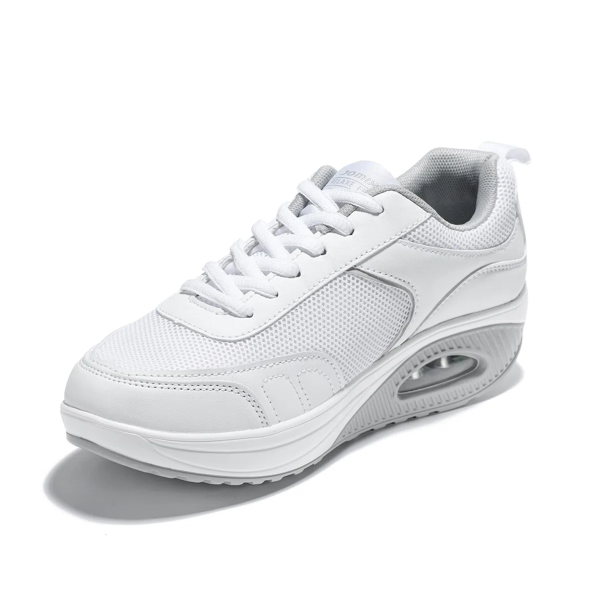 JOMIX Scarpe Basculanti Donna Scarpe Dimagranti Fitness Camminata Passeggio Ginnastica Comode Leggere Zeppa Ergonomica Ammortizzata Antiscivolo Traspirante Chiusura a Lacci SD9133
