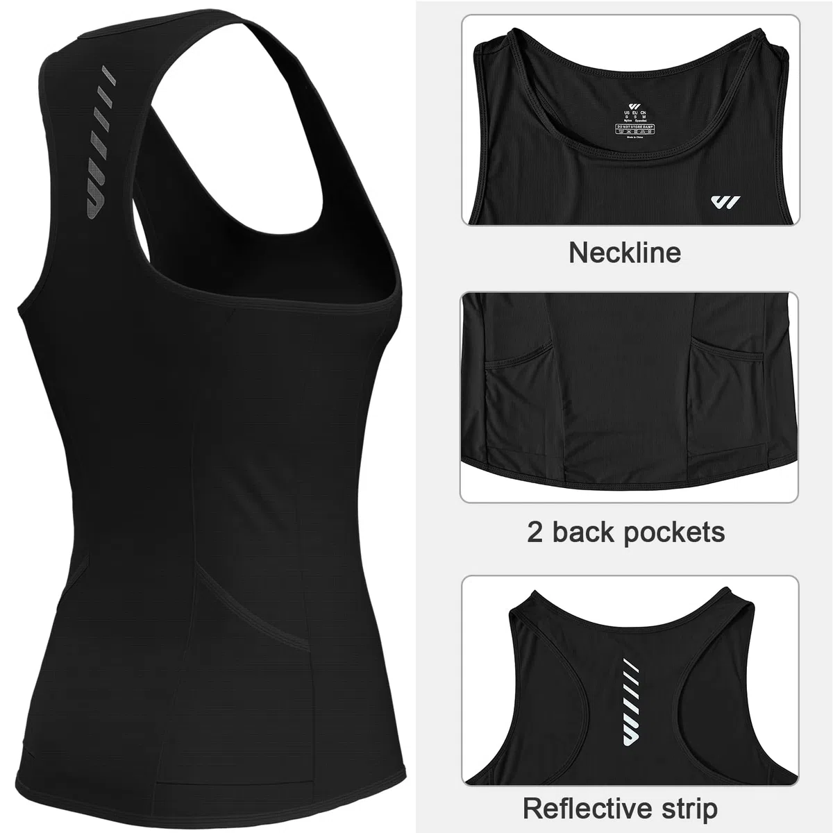 Lo.Gas, maglia da ciclismo da donna, senza maniche, per lo sport, elastica, traspirante, con 2 tasche