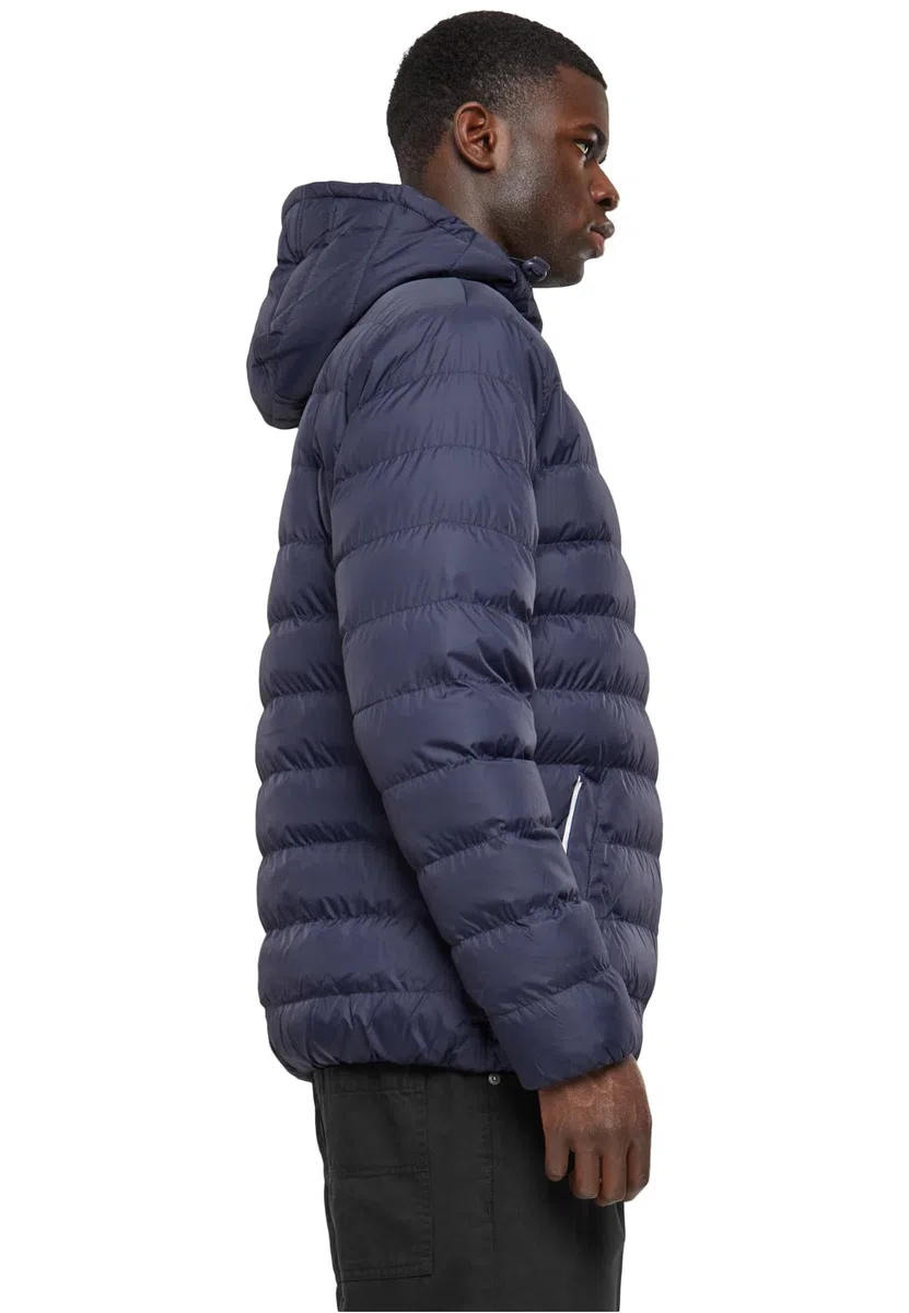 Giacca Invernale da Uomo con Cappuccio Calda e Trapuntata, Materiale Sintetico Antivento, Piumino Adatto alle Mezze Stagioni, Tasche Foderate