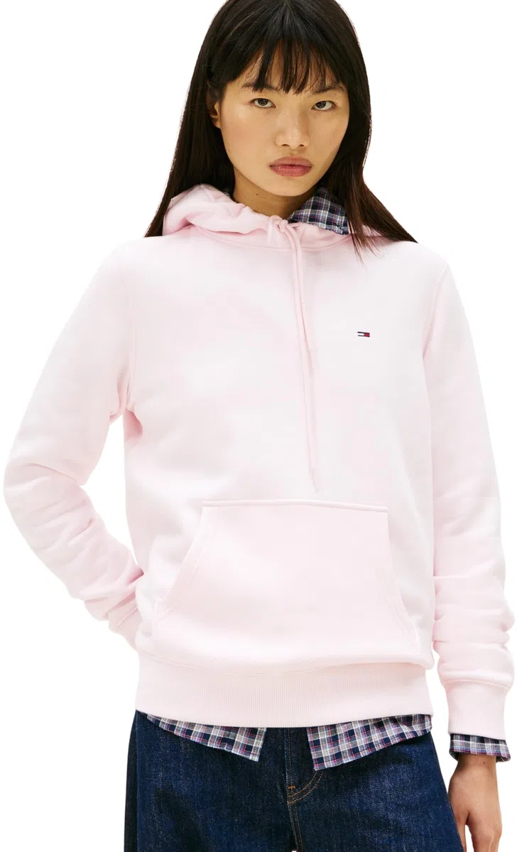 Tommy Jeans Donna Felpa con Cappuccio Flag Regular Fit