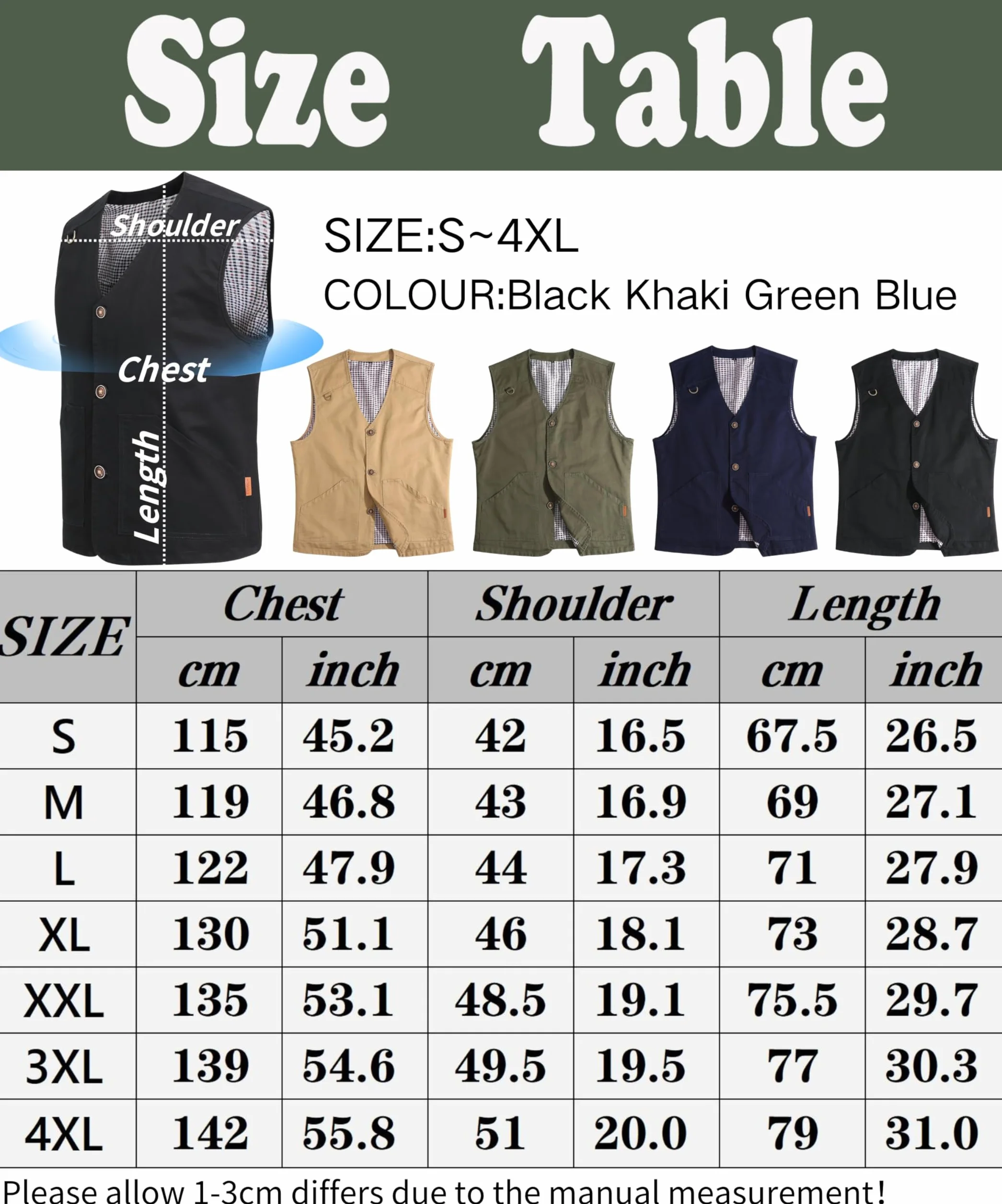 Gilet da All'aperto di cotone da Uomo Leggero Traspirante Multi-Tasche Panciotto Pesca Casual Gilet Caccia Fotografi Campeggio Senza Maniche