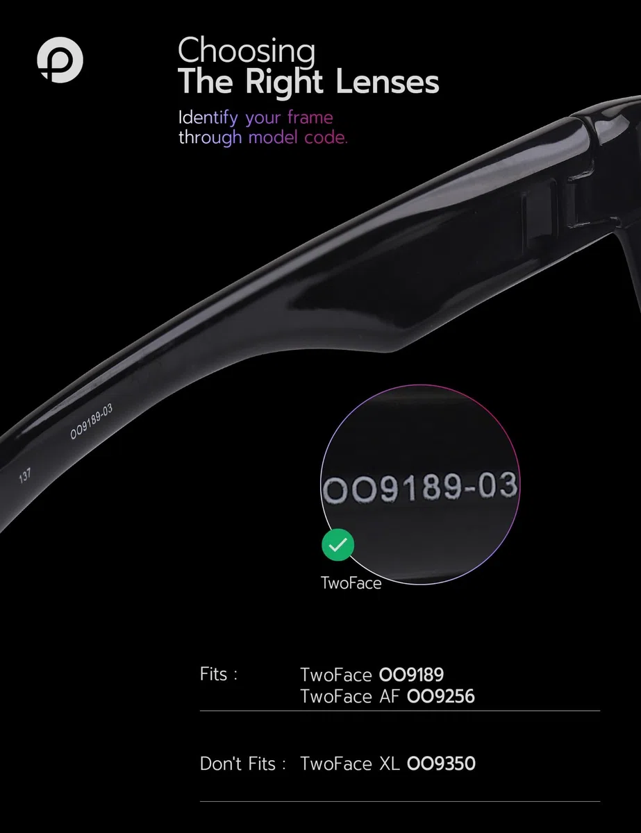 Lenti di ricambio e cacciavite per occhiali da sole Oakley TwoFace OO9189