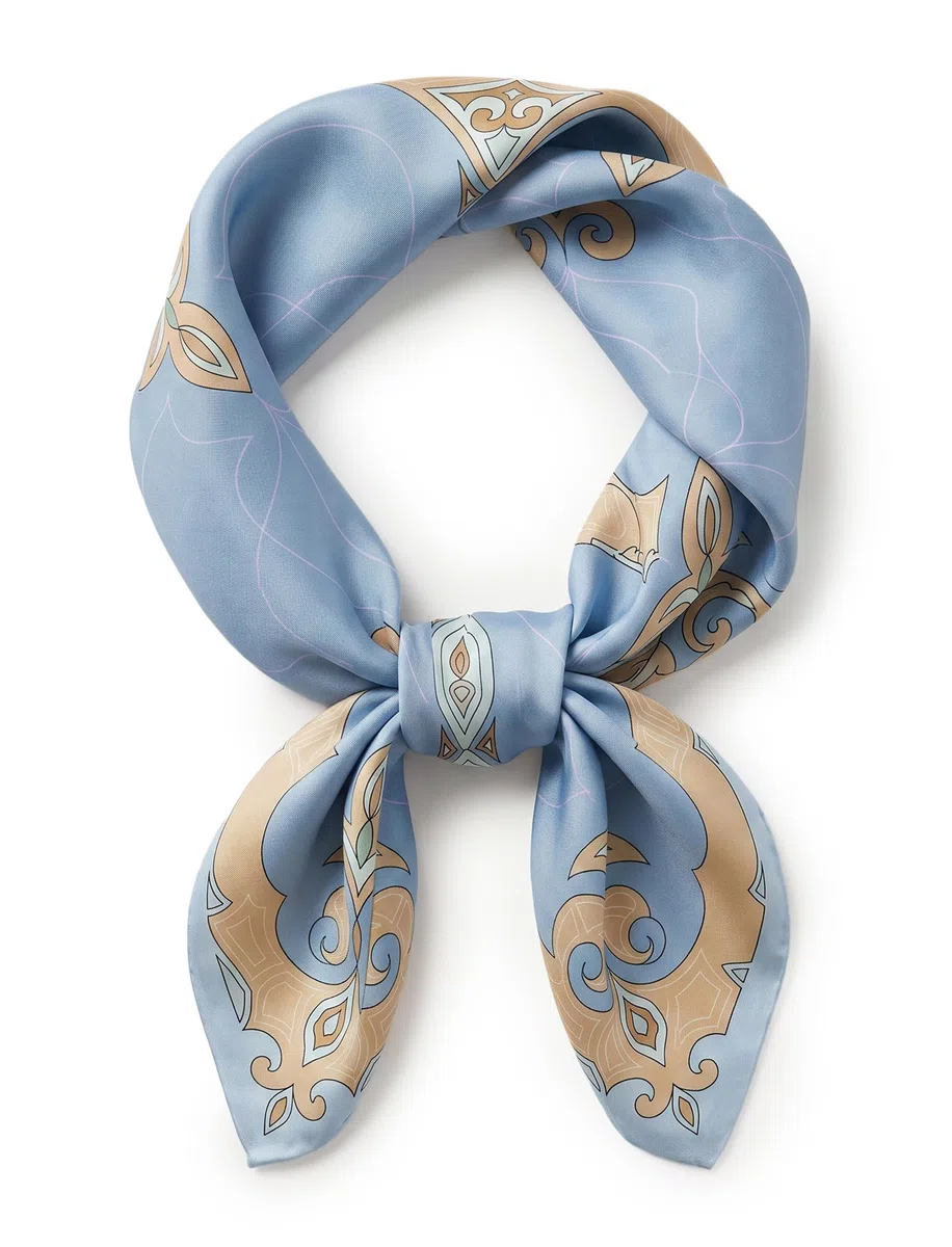 Vivisence Donna Foulard Di 100% Seta 45 X 45 Cm Bordi Arrotolati A Mano Comfort Sulla Pelle