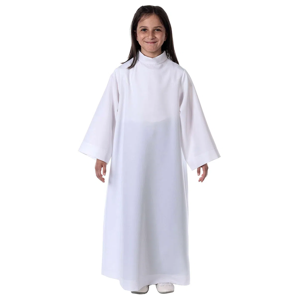 Holyart Abiti Prima Comunione: Tunichetta Comunione Tessuto Bianco Coprente in Primis Linea Classica