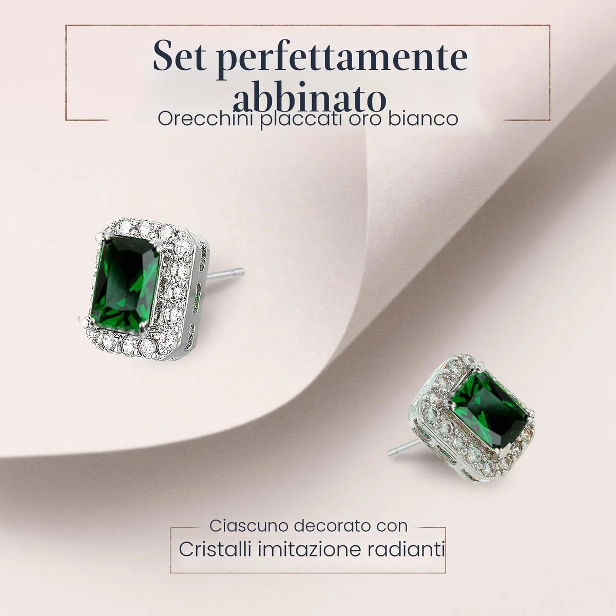 Crystalline Azuria Gioielleria Parures per Donne Nozze Sposa Parure Con Collana e Orecchino per la Sposa Zirconia Damigella D'onore Gioielleria