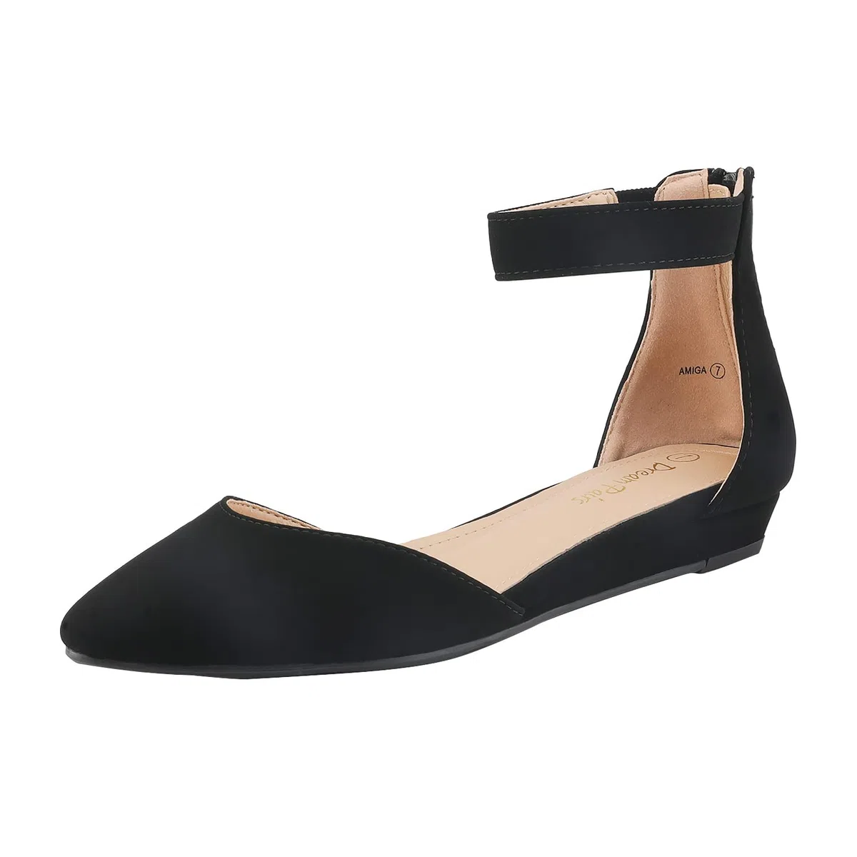 DREAM PAIRS Scarpe Basse da Donna con Cinturino alla Caviglia Bassa Comodi Sandali Piatti